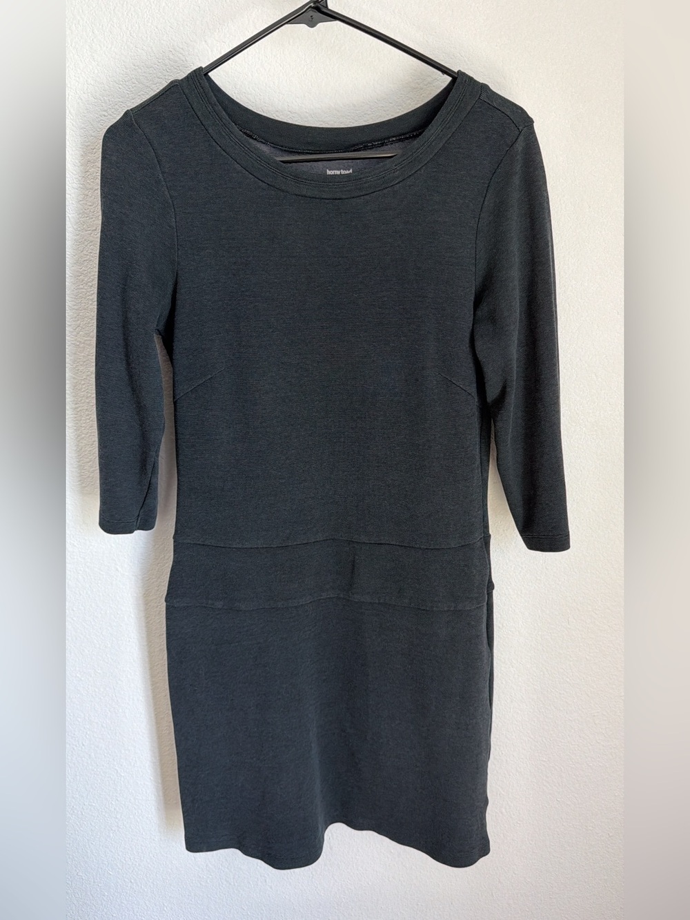 Toad&Co Classic Black 3/4 Sleeve Women's Granola Dress - Size Medium - Picture 2 of 7